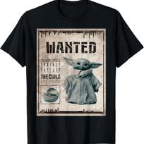 Star Wars The Mandalorian The Child Wanted Poster T-Shirt S įvairiaspalvis