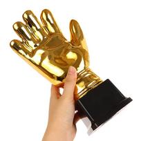„Auksinių pirštinių“ futbolo trofėjaus laimėtojas „Golden Trophy“ vartininko žaidimų futbolo varžybų suaugusiųjų pirštinių mokyklos vaikų apdovanojimų taurė One Size beige