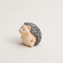 Christmas Decoration Hedgehogs Figurines Handmade Wood Carving Hedgehogs  Ornaments Small Animal Handcrafted Wooden Carving šviesiai pilka spalva