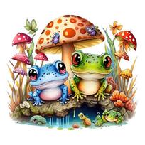 Cute Frog Wall Sticker Kids Room Background Home Decoration Mural Living Room Wallpaper Funny Decal (as the picture,10cm(3.9 inch))