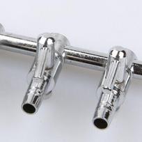 Professional 3 Way Inline Air Pump Flow Lever Splitter for Aquarium Pond Aerator Oxygen Tube Distributor Stainless Steel 4Mm 5.2X2.8X2.3CM gray