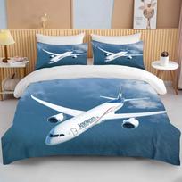 Fashion 3D Printed Airplane Plane Bedding Set Cartoon Duvet Covers With Pillowcases Soft Bedclothes Custom Bed Linen Drop Ship EU single(135x200cm)
