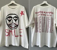 Smashing Pumpkins band Tour 93-94 Rock Invasion SMILE T shirt Unisex T-Shirt XL