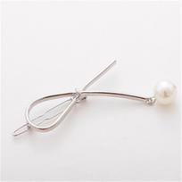 Korean Fashion Bow Pearl Clips Frog Clip Hair Clip Headwear sidabras