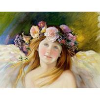 „Pasidaryk pats“ deimantinis paveikslas „Angelas“, pilnas grąžtas, mozaikos derva, įklijuotas siuvinėjimas kryželiu namų dekoras 20X30CM