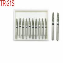 10 vnt Dental Diamond FG didelės spartos kapos, ypač šiurkščios dantų kapos, skirtos dantų poliravimui, išlyginimui TR-21S gray