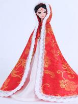 Chinese Ancient Costume Cloak For Barbie Doll Clothes Overcoat Mantle Big Hide Cover Clothing Outfits For 1/6 BJD Doll Accessory geltona