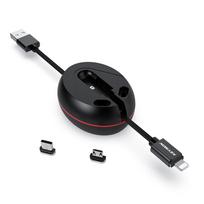KEYSION 3 in 1 Magnetic USB Type-C Cable Fast Charging Cable for iPhone 12 Pro Max 11 XS Max XR  Micro USB Cable juoda