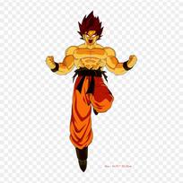 Pleistrai drabužių maišams Lyginti ant terminių lipdukų Falso Super Saiyajin Goku Vegeta raštas, plaunamas šilumos perdavimas orange