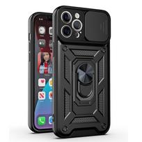 KEYSION atsparus smūgiams dėklas, skirtas iPhone 12 Pro Max 11 X XS XR Push Pull kameros apsaugos telefono dangtelis, skirtas iPhone SE 2020 8 7 6s Plus for iPhone 12 juoda