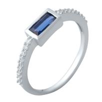 Sidabrinis žiedas su nano safyru 0,31 ct (2021780) 17.5 mėlyna