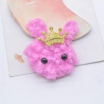 6 vnt. pliušiniai paminkštinti triušio plokščiagaršiai Scrapbooking Ornamnet pleistrai Priedai „Pasidaryk pats“ amatų reikmenys rožinė raudona spalva