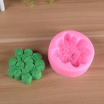 Silikoninė forma Dobilas persidengiantis gėlės muilo forma DIY rankų darbo kepimo forma rožinė