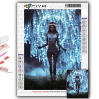 Siuvinėjimo kryželiu rinkinys „pasidaryk pats“ deimantinis siuvinėjimas „Cyberpunk Sexy Art Deimantų tapyba“ Namų dekoras Full Round 20X30CM gray