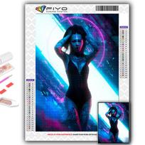 5D deimantų tapyba Cyberpunk Sexy Art DIY Deimantinis Siuvinėjimas Kalnų krištolas Namų apdaila Full Round 20X30CM black