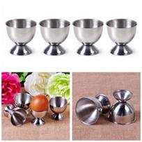 4Pcs Egg Holder Stainless Steel Eggs Cup Stand Tool Caviar Cup Breakfast Egg Holder Banquet Eggs Supplies Kitchen Accessories 4pcs gray
