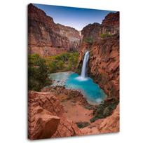 Canvas print, Blue waterfall among rocks 40x60 ruda