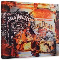 Canvas print Whisky Bottle Alcohol 30x30 ruda
