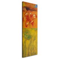 Drobės spaudinys Lelijos gėlė kaip nutapyta 30x90 oranžinė