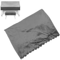 160 x 35 x 65cm Flannelette Half Cover 88 Keyboards Upright Piano Dust Proof Cover & Chair Cover gray