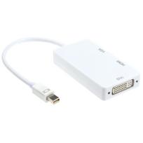 Ramidos DisplayPort Thunderbolt į DVI VGA HDMI adapteris 3 in 1, skirtas MacBook iMac One Size balta