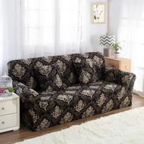Elastingumo sofos užvalkalai svetainei Universalus spandex dėklas, skirtas elastingam sofos užvalkalui, neslystantis sofos užvalkalas 1/2/3/4 vietų 1-seat 90-140cm black