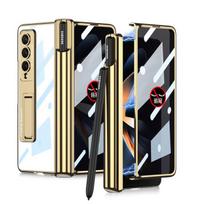 Magnetinis vyrių rašiklio laikiklis su stikliniu ekranu, visiškai apsaugančiu telefono dangtelį, skirtą Samsung Galaxy Z Fold 4 5g dėklo laikikliui Only Case No Pen