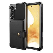 Nenubrėžiamas kortelių lizdo laikiklio dėklas, skirtas Samsung Galaxy S23 Ultra S22 Plus S21 Fe S20 A54 A53 A14 A33 A73 A52 A52s piniginės dangtelis for Galaxy S23 juoda