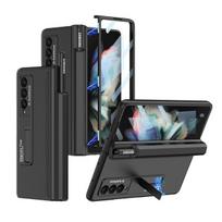 Visą kūną apsaugantis sulankstomas Coque dėklas, skirtas Samsung Galaxy Z Fold 4 Fold4 Fold3 Fold 3 5g Zfold4 grūdinto stiklo plėvelės dangteliai no pen sidabras