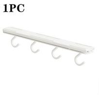 4/6 Hooks Storage Shelf Wardrobe Cabinet Abs/metal Under Shelves Mug Cup Hanger Bathroom Kitchen Organizer Hanging Rack Holder 1PCS-01