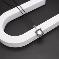 Naujo stiliaus karoliai natūralaus akmens klijuojantys deimantiniai pakabukai kaklo papuošalai moterims romantiška gimtadienio dovana 20x22mm gray
