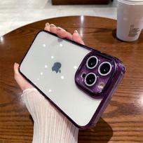 Glitter Lens Protection Silicone Phone Case For Iphone 14 13 12 11 Pro Max Xr Xs Max 14 Plus Soft Shockproof Bumper Clear Cover For iPhone 13
