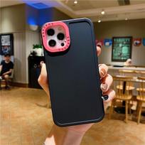 2 In 1 Lens Frame Silicone Phone Case For Iphone 13 12 11 14pro Max Xr Xs Max X 14pro 13 12 Shockproof Soft Candy Color Cover For iPhone 13Pro Max