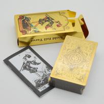 Auksinė folija Tarot stalo žaidimas PVC, atsparus dilimui, naujas kortų žaidimas, vakarėlių kelių žaidėjų žaidimas 12*7cm