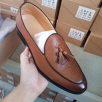 Britų stiliaus Lefu Shoes Verslo vyriški smailūs odiniai batai 38 ruda