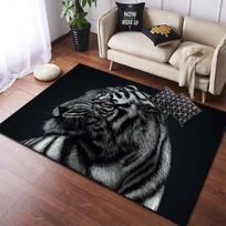 Tigro kilimas Kambario kilimėlis Vonios kambario grindų vandeniui atsparus kilimėlis Kilimai miegamajam Kilimai svetainei Plotinis kilimas Virtuvės kilimėlis 40cm x 60cm gray