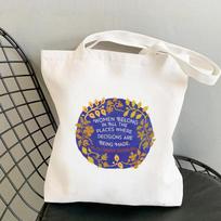 Shopper Who Wants to Be a Princess Printed Tote Bag Women Harajuku Shopper Handbag Girl Shoulder Shopping Bag Lady Canvas Bag 24*26cm