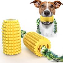2PCS Pet Supplies Dog Toys Teething Sticks Chewable Teeth Cleaning Bone Toothbrush Corn with Cord 2PCS
