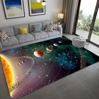 Space Universe Planet 3D Floor Mat Carpet Living Room Kitchen Entrance Door Mat Anti-slip Floor Rug Bathroom Area Hallway Mats 60cm x 90cm