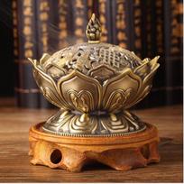 Kūrybinis Lotus smilkalų dūmų kūgio aromato degiklio laikiklis namų dekoravimui raudona