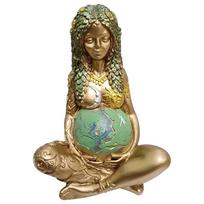 Gaia statula Motinos Žemės meno statula Polirezino figūrėlė Dekoratyvinė figūrėlė 12* 9*16cm bronza