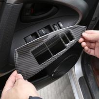 Automobilio anglies pluošto durelių pakėlimo jungiklio rėmo dangčio apdaila, skirta Toyota Rav4 RAV 4 2006 2007 2008 2009 2010 2011 m. gray