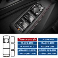 Anglies pluoštas Mercedes Benz W176 W204 W212 C klasės automobiliui Langų valdymo skydelio lipdukas Interjero apdaila Automobilio A gray