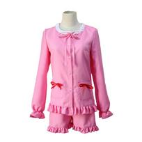 Anime Eromanga Sensei Cosplay Suits Izumi Sagiri Pink Pajamas Blue Jacket Silver Long Wig Lovely Girls Lolita Halloween New L-(Costume+Wig)