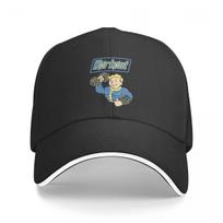 Treniruotės iki „Fallout Fallout Vault Boy“ žaidimas Unisex beisbolo kepuraitės su smailia kepuraite nuo saulės Skrybėlė nuo vėjo one size white