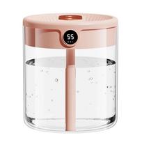 20cc 2000ml Air Humidifier Essential Oil Diffuser Double Nozzle Home Purifier Atomizer Machine For Bedroom Office Table white