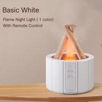 „Campfire“ aromato difuzorius „Bonfire“ oro drėkintuvas Ultragarsinis „Cool Mist Maker Fogger Led“ eterinio aliejaus lempa Realistiškas ugnies difuzorius Basic White beige