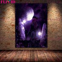 The Temptation of Witches Retro Mural Art Oil Painting  Witch's Heart  Night Poster 21cm×30cm NoFrame