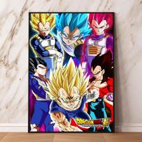 Drobės meno tapyba Dragon Ball Vegeta dekoratyvinė dovana modulinis spausdinimas klasikinė dekoratyvinė tapyba plakatas žaidimas 21cm×30cm NoFrame blue