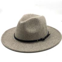 Beige White GRAY Wool Jazz Hat Women Men Felt Snap Brim Hats Trilby Ladies Vintage Wool Panama Fedora Cloche Cap 56-58CM